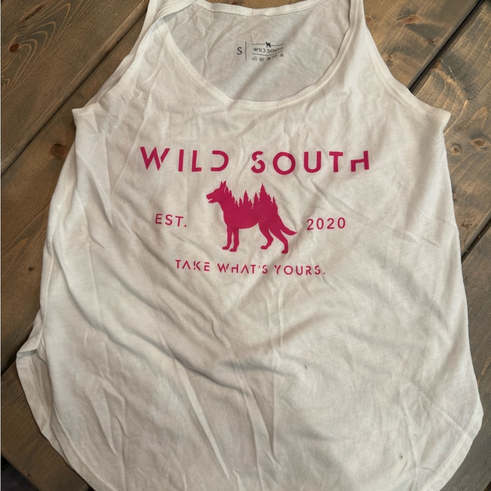 Wild South White Tank Top